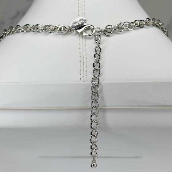 Chico's Boho Beaded Elephant Pendant Silver Necklace ✨ - Picture 6 of 14